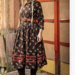 Ewa i Walla Kleid Ingvor Linen Flower Dress M